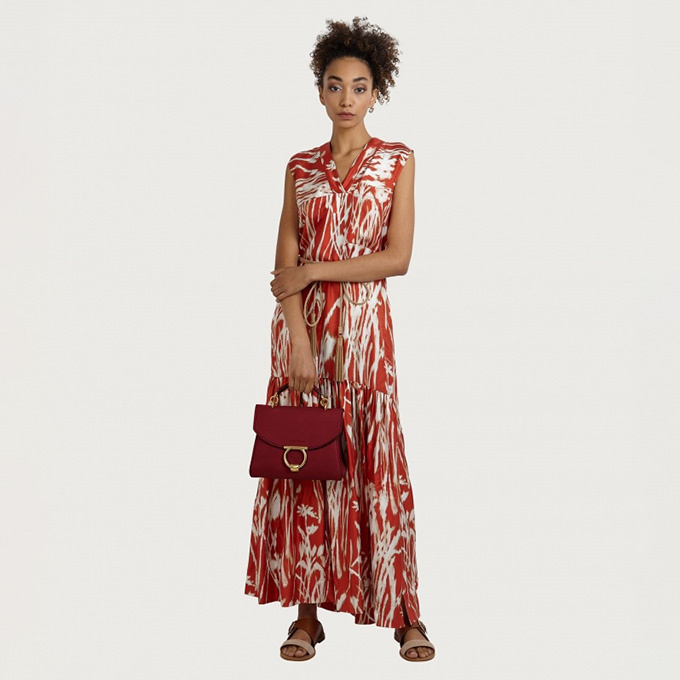 salvatore ferragamo grained calfskin top handle bag #21h493